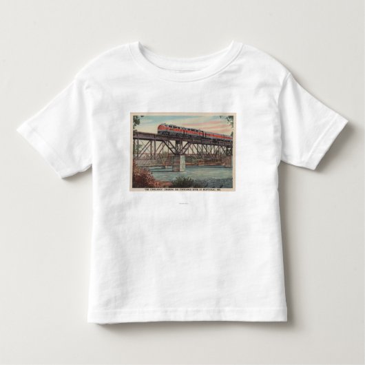 列車Tippecanoe/Tippecanoeの交差の川 トドラーTシャツ (正面)