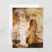 列Stalactites Stalagmites Carlsbad洞窟 ポストカード (正面/裏面)