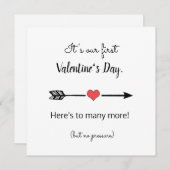 初おもしろいめてのバレンタインデー シーズンカード (正面/裏面)