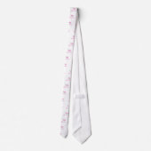 初のおばあちゃんピンクの花 ネクタイ (裏面)