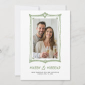初のクリスマス婚 楽しい結婚発表 シーズンカード (正面)