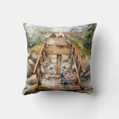 初のクリスマス アウトドア夫婦 新婚夫婦 クッション (裏面)