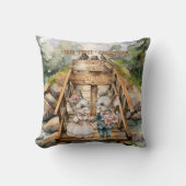 初のクリスマス アウトドア夫婦 新婚夫婦 クッション (正面)