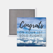 初のソロフライトマグネットのおめでとう マグネット (正面/裏面)