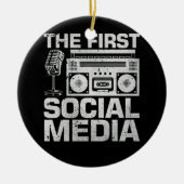 初のソーシャルメディアHamラジオのアマチュア・ラジオ局 セラミックオーナメント (正面)