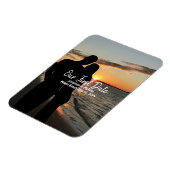 初のデート、カップル写真結婚の記念日 マグネット (左側)