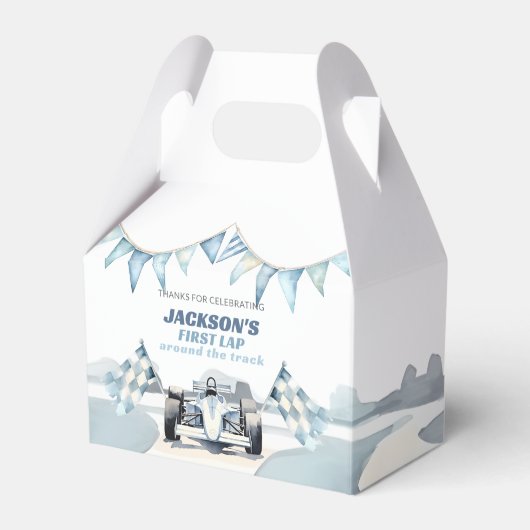 初のトラック一周 レースカー 1歳の誕生日 フェイバーボックス (正面サイド)