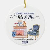 初のハヌカー結婚した氏のミセス・ホーム・セラミックか セラミックオーナメント (正面)
