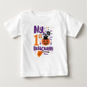 初のハロウィーンかわいいカボチャおもしろい ベビーTシャツ (正面)