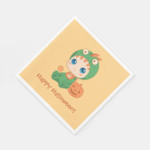 初のハロウィーンかわいいベビードラゴン恐竜の衣装 スタンダードランチョンナプキン (角)