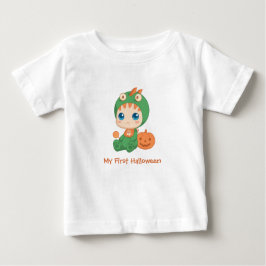 初のハロウィーンかわいいベビードラゴン恐竜の衣装 ベビーTシャツ