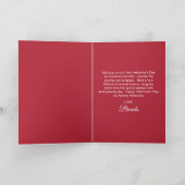 初のバレンタインデーの夫婦赤写真 シーズンカード (内部)