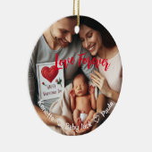 初のバレンタインデー |フォトカスタムー セラミックオーナメント (右)