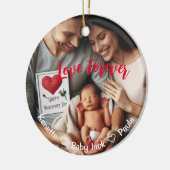 初のバレンタインデー |フォトカスタムー セラミックオーナメント (左)