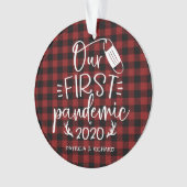 初のパンデミックな夫婦の形見コビデ オーナメント (正面)