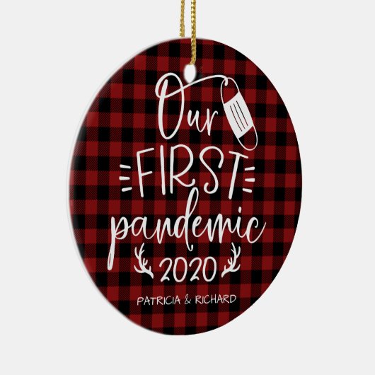 初のパンデミックな夫婦の形見コビデ セラミックオーナメント (右)