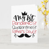 初のパンデミック検疫父の日 カード (黄色い花)