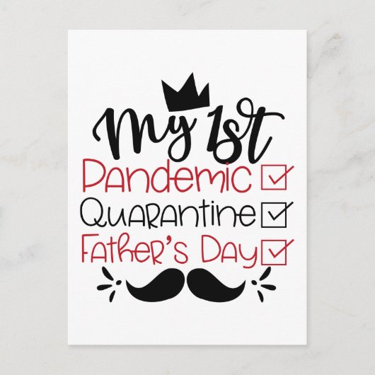 初のパンデミック検疫父の日 ポストカード (正面)