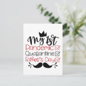 初のパンデミック検疫父の日 ポストカード (スタンド正面)