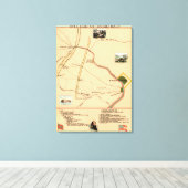 初のブル走ーの戦い – 南北戦争パノラマ3 キャンバスプリント (インサイチュ (ウッドフロア))