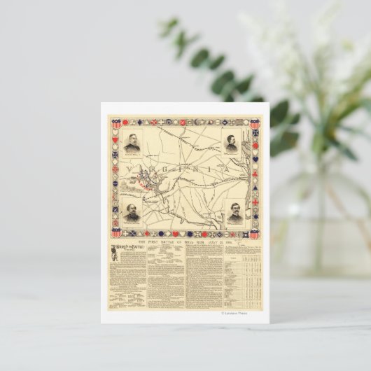 初のブル走ーの戦い – 南北戦争パノラマ3 ポストカード (スタンド正面)