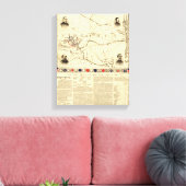 初のブル走ーの戦い – 南北戦争パノラマ7 キャンバスプリント (インサイチュ (リビング))