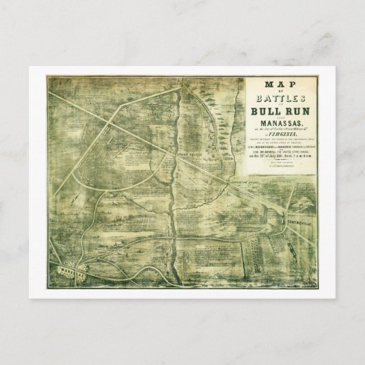 初のブル走ーの戦い – 南北戦争パノラマ9 ポストカード (正面)