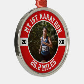 初のマラソンランナー　初走り　26.2 メタルオーナメント (右)