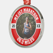 初のマラソンランナー　初走り　26.2 メタルオーナメント (左)
