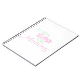 初のモーミーピンクの花の贈り物 ノートブック (左側)