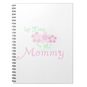 初のモーミーピンクの花の贈り物 ノートブック (正面)