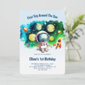 初の一周記念日・1歳の誕生日 招待状 (スタンド正面)
