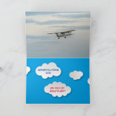 初の単独飛行おめでとう カード (内部)