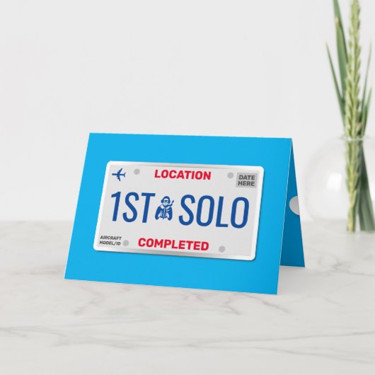 初の単独飛行おめでとう カード (正面)