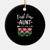 初の叔母Est 2024新しい叔母に昇進 セラミックオーナメント (正面)