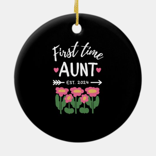初の叔母Est 2024新しい叔母に昇進 セラミックオーナメント (裏面)