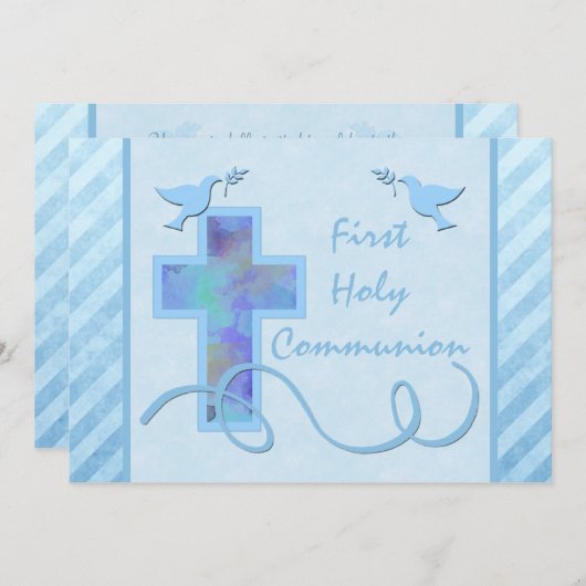 初の少年聖餐招待状 招待状 (正面/裏面)