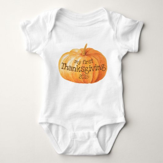 初の感謝祭 ベビーボディスーツ (正面)
