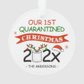 初の検疫済みクリスマスおもしろいかわいい オーナメント (裏面)