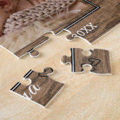 初の母の日おばあちゃんフォトウッ素朴ド ジグソーパズル (側面)