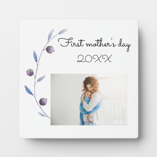 初の母の日の写真 フォトプラーク (正面)