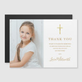 初の聖なる聖体拝領金ゴールド感謝写真 (正面/裏面)