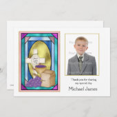 初の聖なる聖餐会のシンボル写真カード 招待状 (正面/裏面)