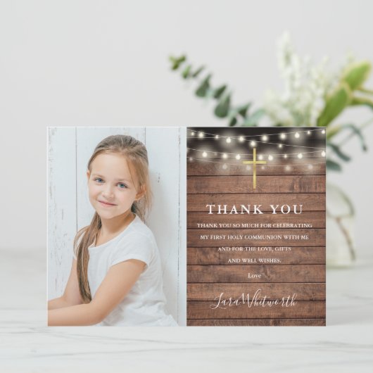 初の聖体聖素朴体電灯写真 サンキューカード (スタンド正面)