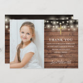初の聖体聖素朴体電灯写真 サンキューカード (正面/裏面)