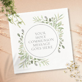 初の聖域の緑の水の色葉の スタンダードカクテルナプキン