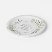 初の聖域の緑の水色 ペーパープレート (アングル)