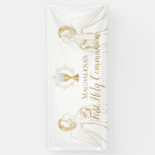 初の聖餐式の崇拝天使のデザインバナー 横断幕 (縦)