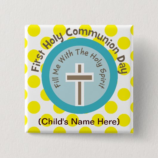 初の聖餐式ボタン 缶バッジ (正面)