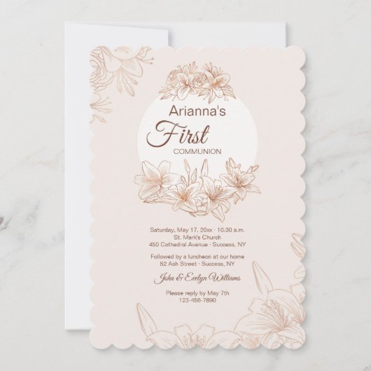 初の聖餐 招待状 (正面)